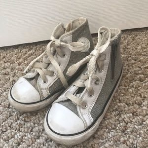 Sparkly converse hi tops